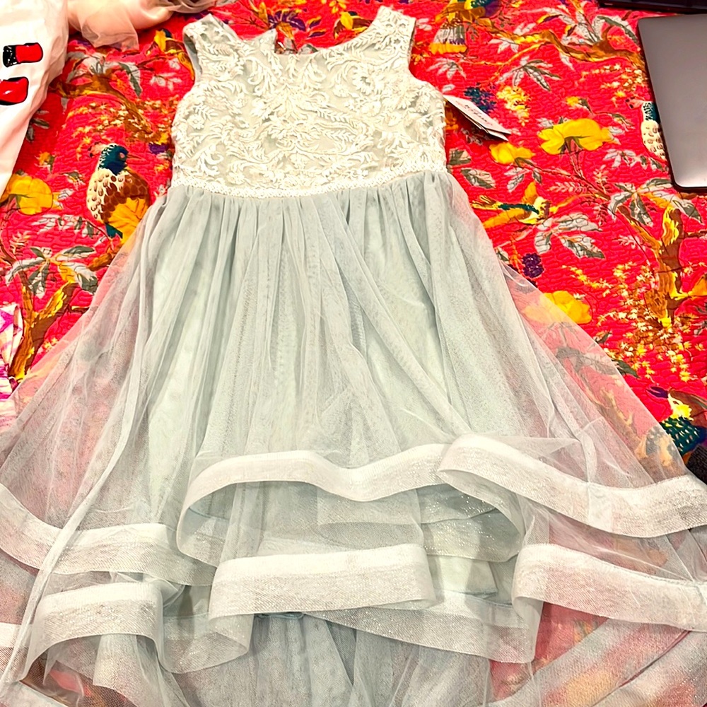 Beautiful pale blue dress for 10 year old - perfect for daddy daughter dance